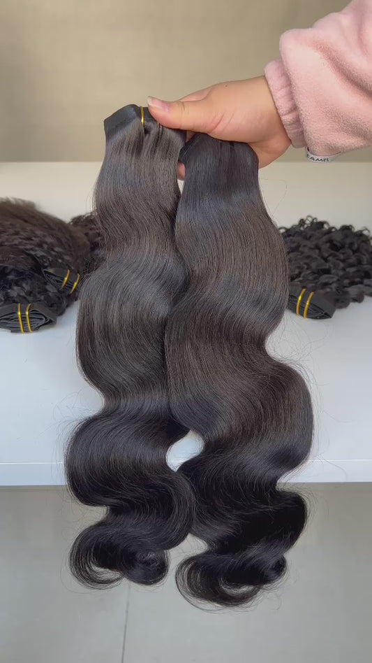SEAMLESS Virgin Clip Ins- Wavy